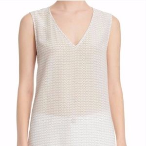 Equipment Sleeveless Otis Bright White Silk Tank